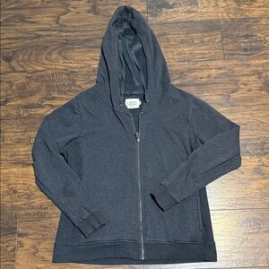 UGG Women's Dark Gray Zip-Up Hoodie
